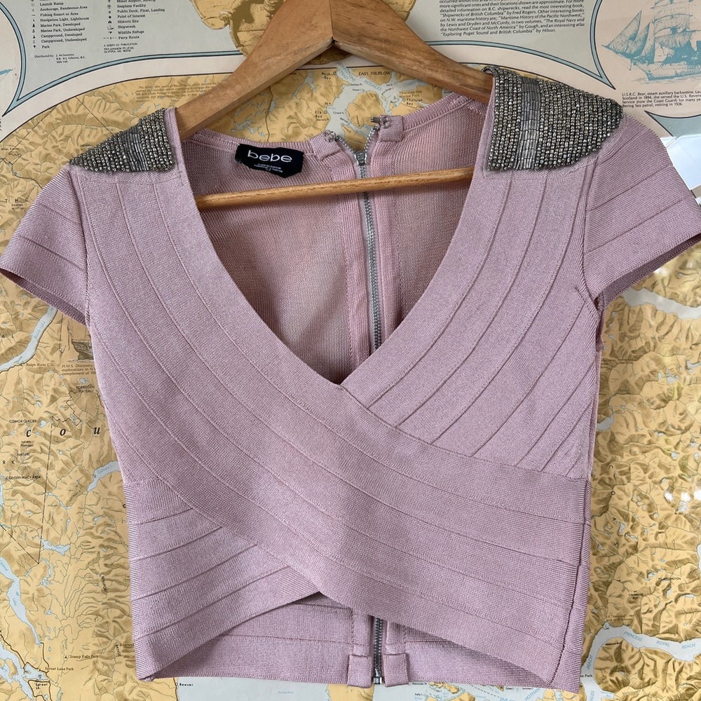 Beaded detail bandage style crop top